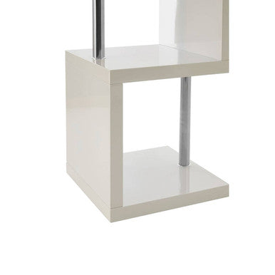 4 Tier White Gloss Shelf Unit | Maze