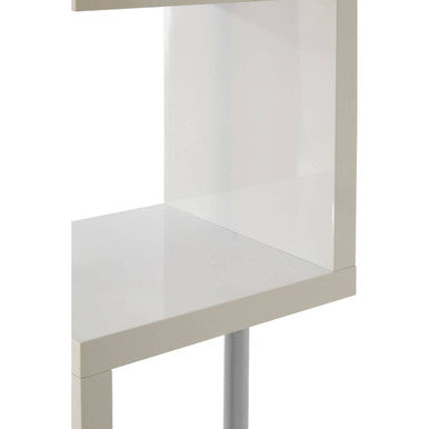 4 Tier White Gloss Shelf Unit | Maze