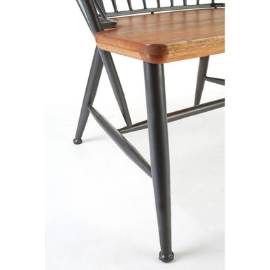 Walnut Wood and Metal Armchair | New Foundry