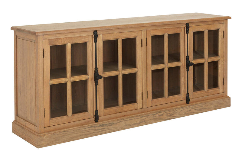 Oak Wood Sideboard with Washed Grey Finish | Lyon