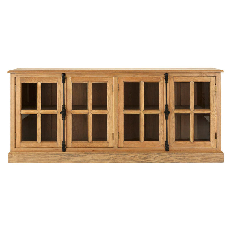 Oak Wood Sideboard with Washed Grey Finish | Lyon