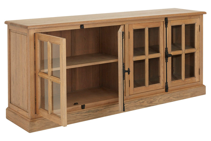Oak Wood Sideboard with Washed Grey Finish | Lyon