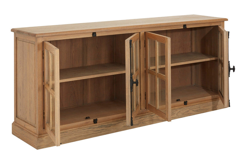 Oak Wood Sideboard with Washed Grey Finish | Lyon