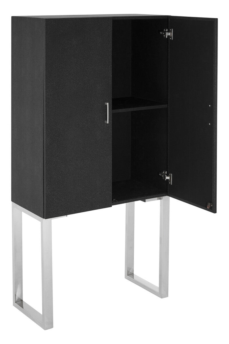 Black Faux Shark Skin Small Cabinet | Pacific