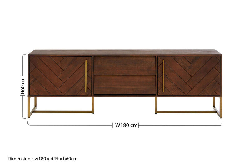 Acacia Wood Effect Media Unit | Brando