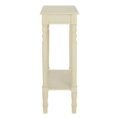 White Wooden Ivory Rectangular Console Table | Heritage