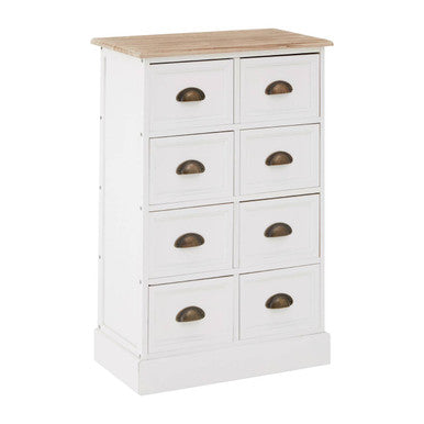 White 8 Drawers Chest | Austin