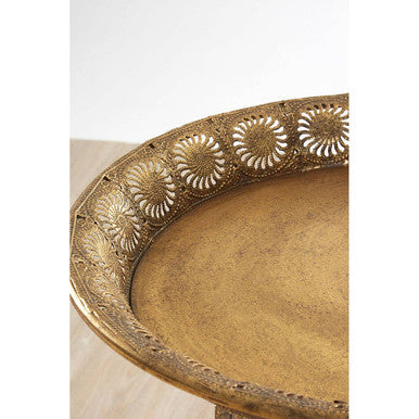 Gold Finish Folding Tray Table | Reza