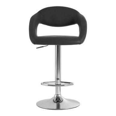 Grey Faux Leather Bar Chair | Taylor