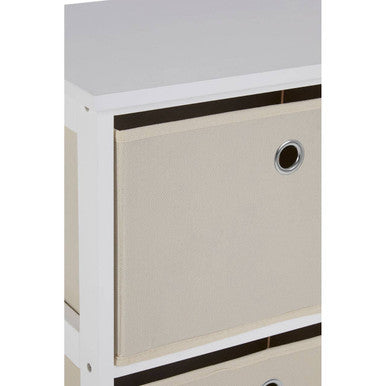 2 Natural Fabric Drawers Cabinet | Lindo