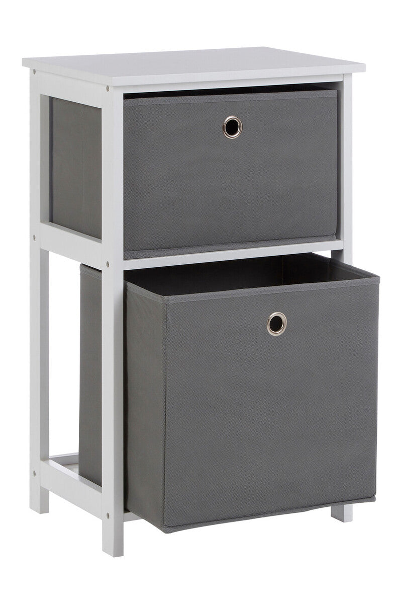 2 Grey Fabric Drawers Cabinet | Lindo