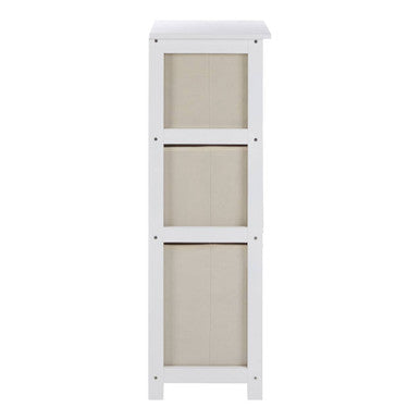 3 Natural Fabric Drawers Cabinet | Lindo