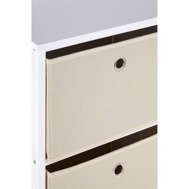 3 Natural Fabric Drawers Cabinet | Lindo