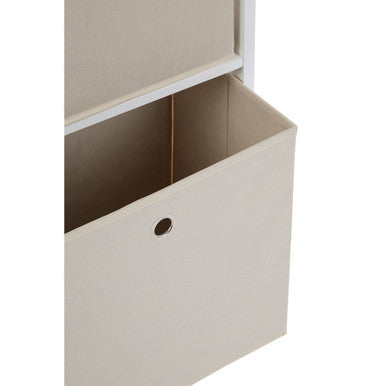 3 Natural Fabric Drawers Cabinet | Lindo