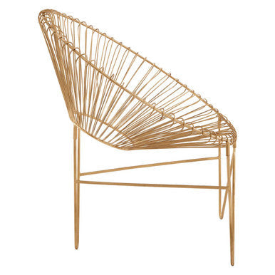 Gold Wire Frame Occasional Chair | Templar