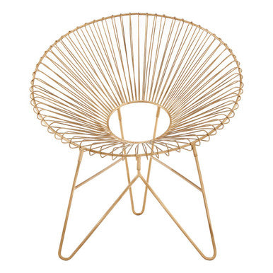 Gold Wire Frame Occasional Chair | Templar