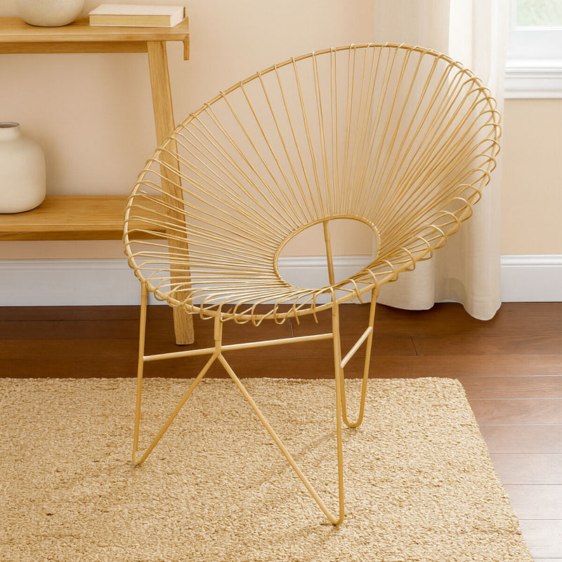 Gold Wire Frame Occasional Chair | Templar