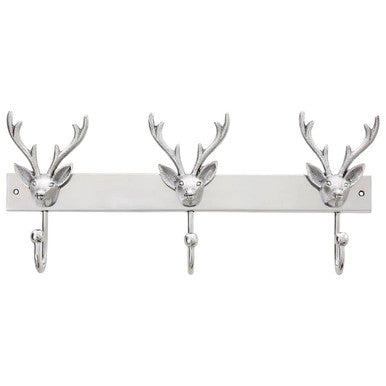 Stag Head 3 Hook Wall Mounted Hanger | Arris