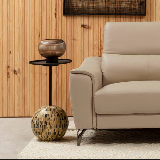 Round Side Table with Globe Base | Rova