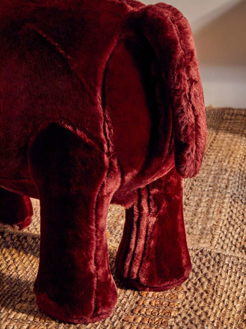Kids Maroon Rhino Animal Stool | Jungle Safari