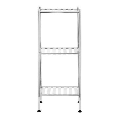 3 Tier Chrome Shelf Unit with Rubber Feet | Micah
