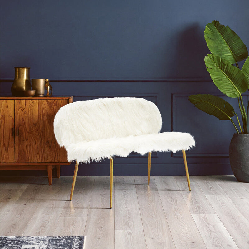 Sofa with Gold Finish Legs | Sienna