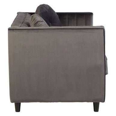 2 Seater Grey Velvet Sofa | Farah