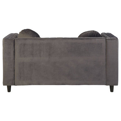 2 Seater Grey Velvet Sofa | Farah