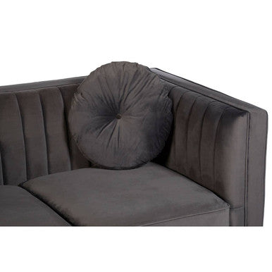 2 Seater Grey Velvet Sofa | Farah