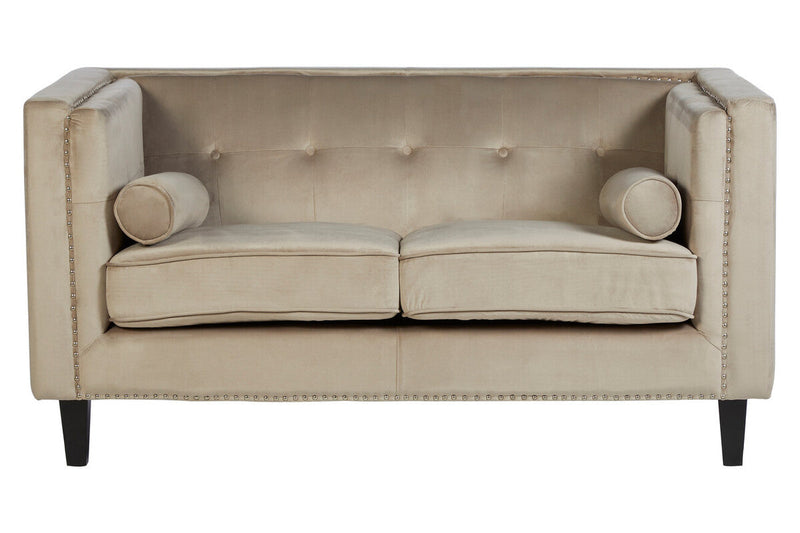 2 Seater Mink Velvet Sofa | Felisa
