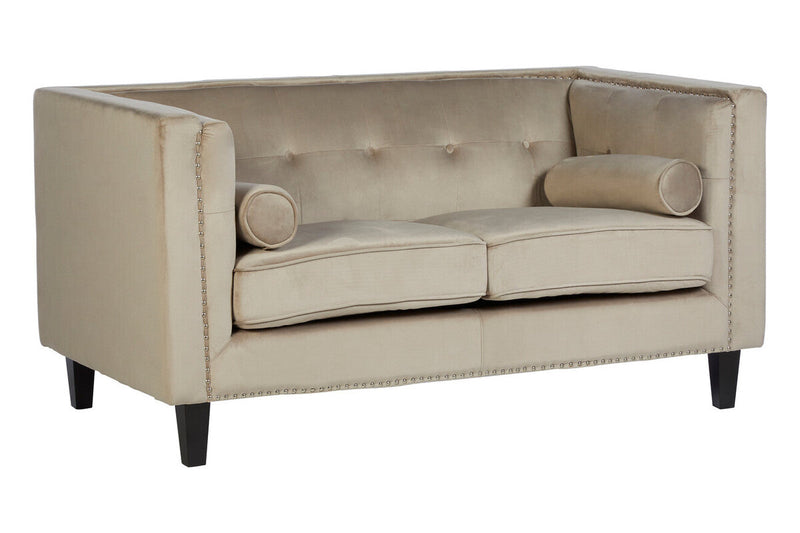 2 Seater Mink Velvet Sofa | Felisa