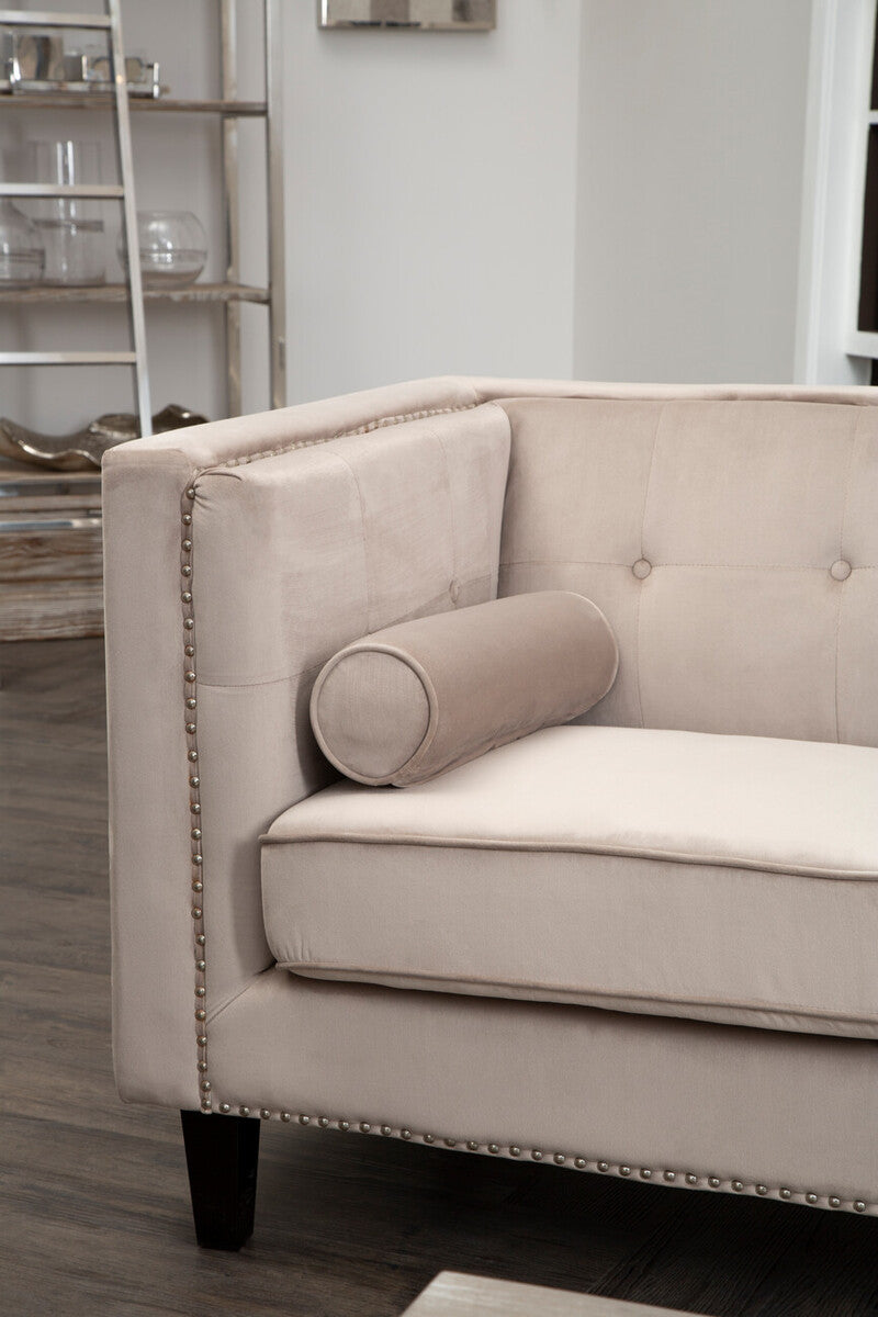 2 Seater Mink Velvet Sofa | Felisa