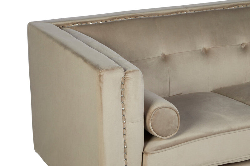 2 Seater Mink Velvet Sofa | Felisa