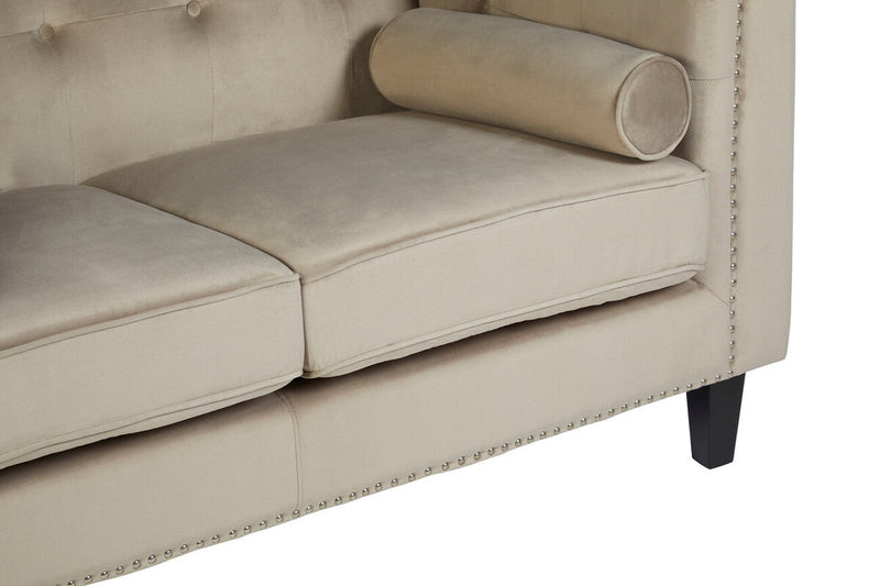 2 Seater Mink Velvet Sofa | Felisa