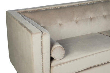 3 Seater Mink Velvet Sofa | Felisa