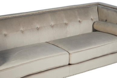3 Seater Mink Velvet Sofa | Felisa