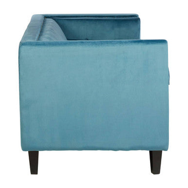 3 Seater Teal Blue Velvet Sofa | Felisa