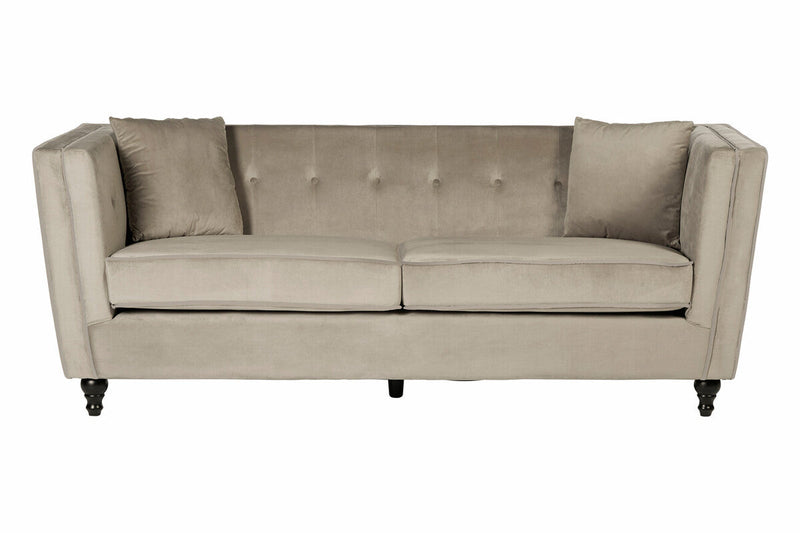 3 Seater Mink Velvet Sofa | Ferris