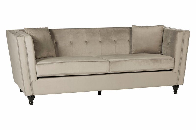 3 Seater Mink Velvet Sofa | Ferris