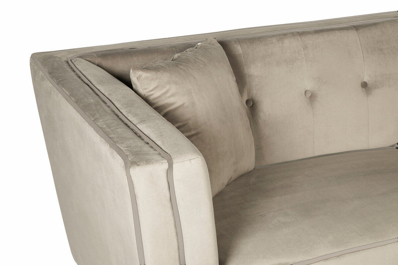 3 Seater Mink Velvet Sofa | Ferris