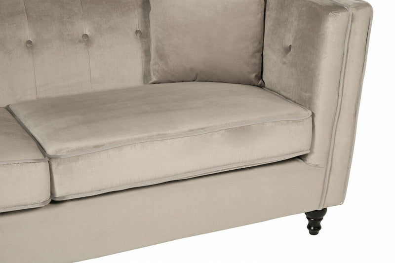 3 Seater Mink Velvet Sofa | Ferris