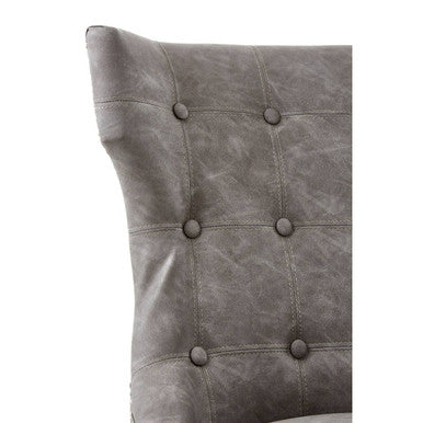 Grey Leather Effect Dining Chair | Daxton