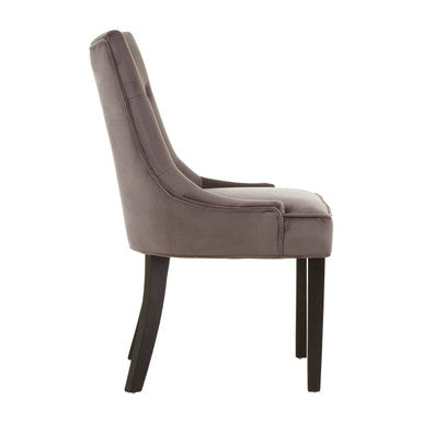 Storm Grey Velvet Dining Chair | Daxton