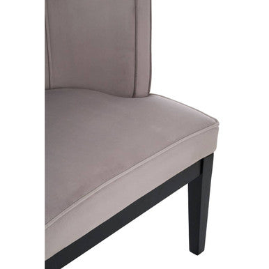 Light Grey Velvet Curved Back Chair | Daxton