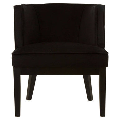 Black Velvet Curved Back Chair | Daxton