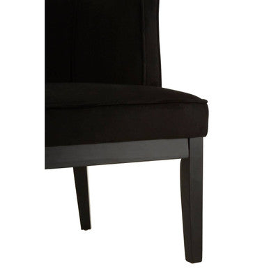 Black Velvet Curved Back Chair | Daxton