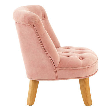 Pink Velvet Kids Chair | Estelle
