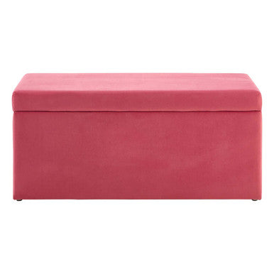 Pink Velvet Kids Ottoman | Mia