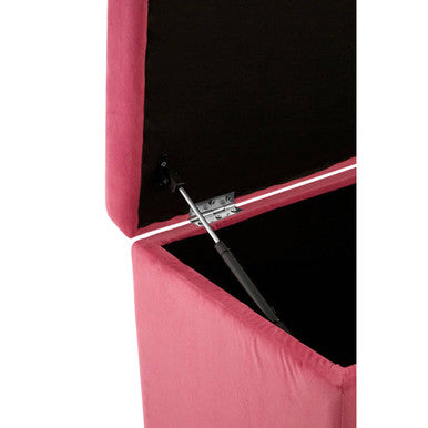 Pink Velvet Kids Ottoman | Mia