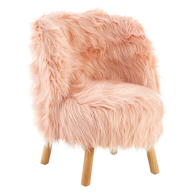 Pink Faux Fur Chair | Kids